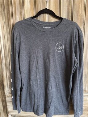 Volcom Men's Long-Sleeve Crew Tee -dark heathered blue
